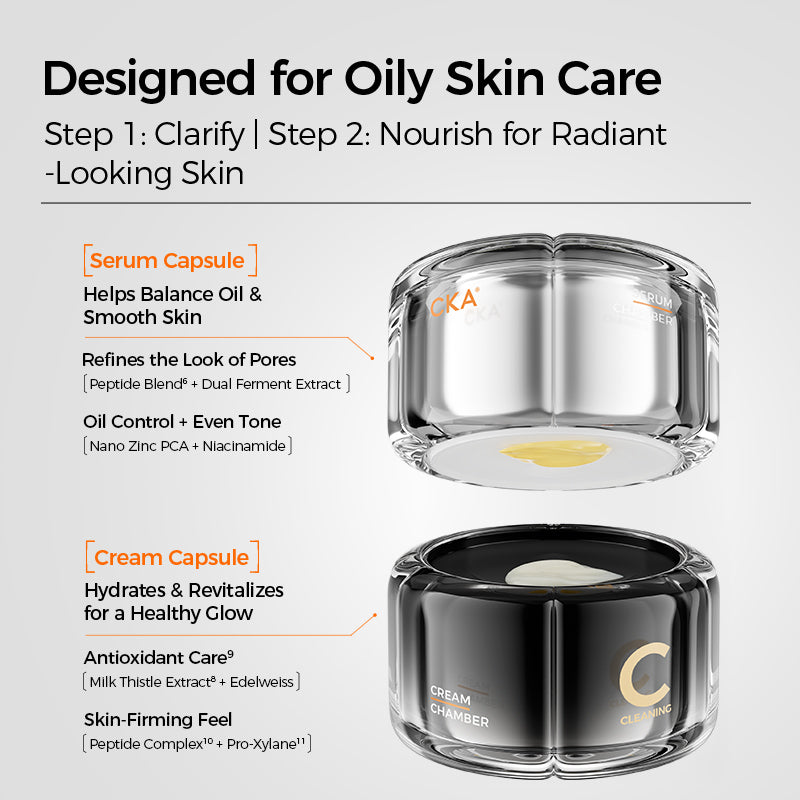 CKA Dual-Chamber Firming Cream& Pore-Refining Serum
