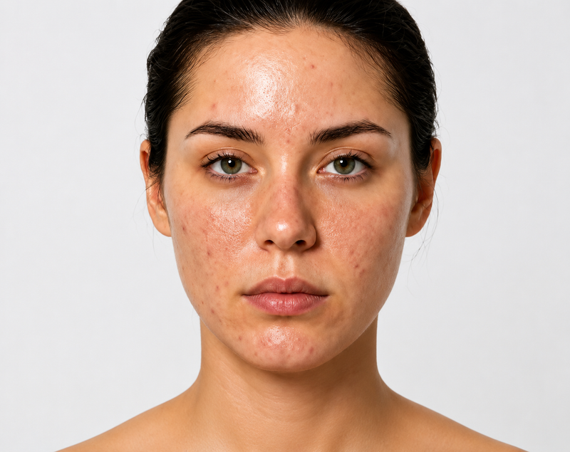 Oily, congested skin