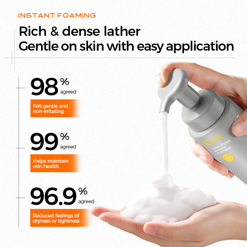 CKA Amino Aicd Foaming Cleanser: Gentle, Hydrating & Instantly Effective for Dry/Sensitive Skin